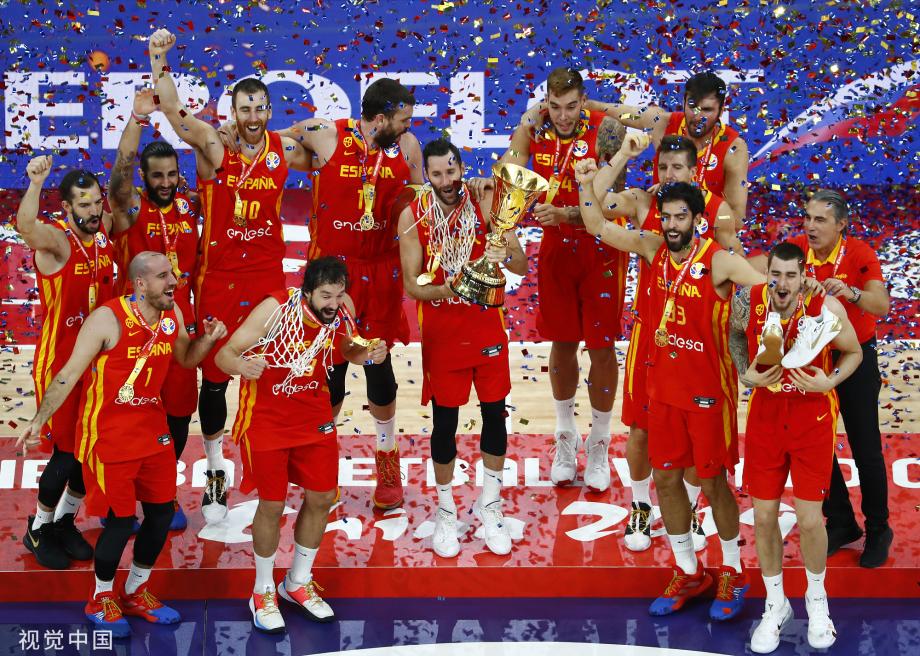 [图]西班牙95-75战胜阿根廷 夺得篮球世界杯冠军