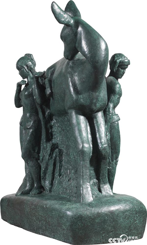 鹿回头雕塑 林毓豪（1940-1997） 雕塑 80x52x106cm 1985  中国美术馆藏