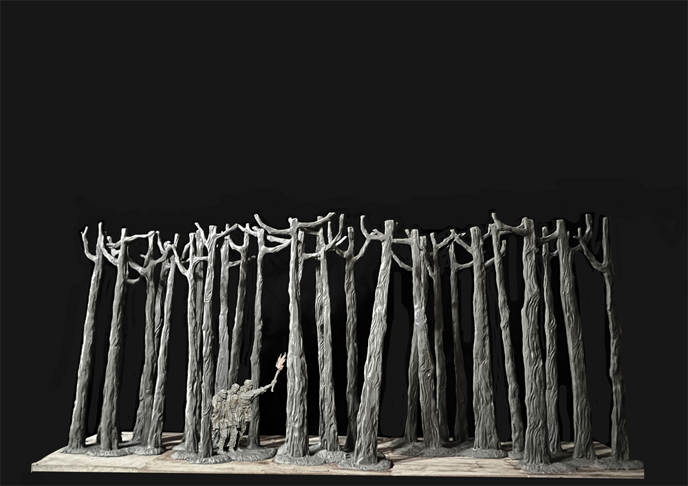 刘松 《走下去&hellip;》 树脂 35&times;20&times;80cm 