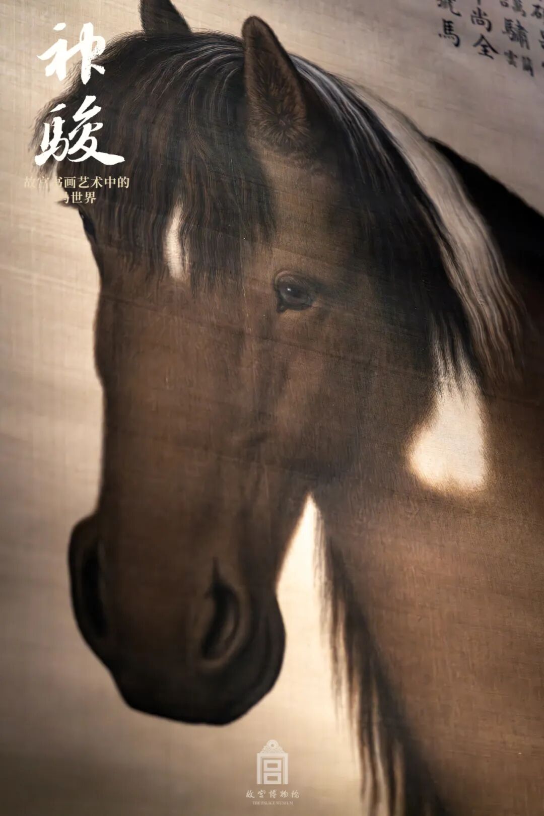 清 郎世宁 阚（k&agrave;n）虎骝图轴（局部）