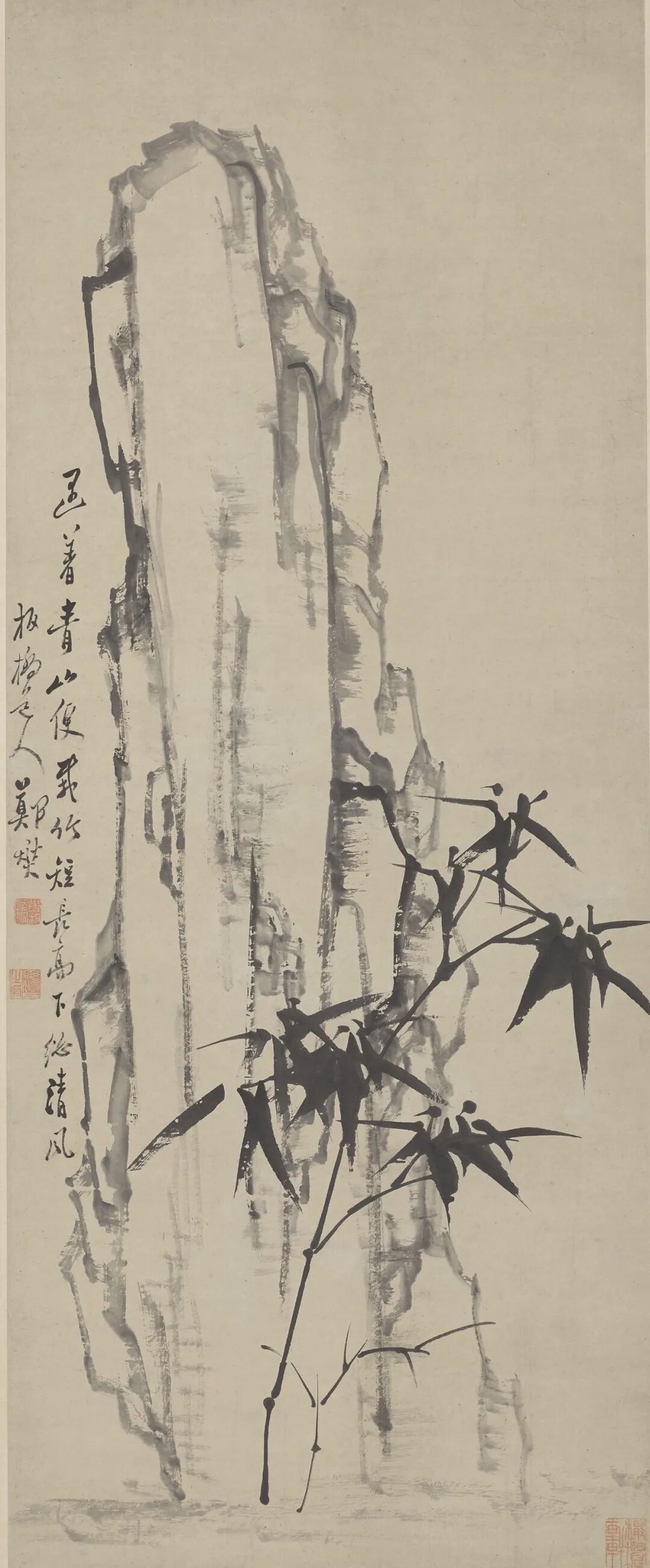 石竹  郑燮  中国画  163.4&times;69.5cm  1760年  中国美术馆藏
